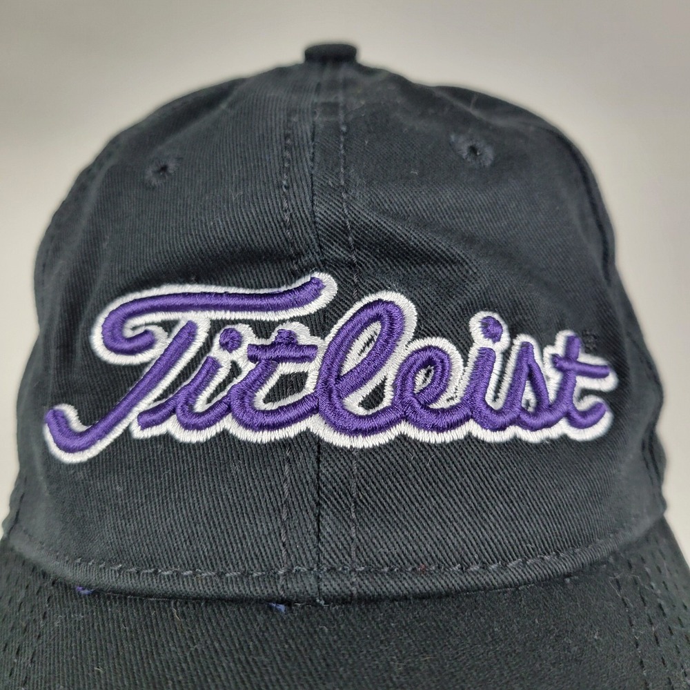 Titleist FJ Pro V1 Dad Strapback Hat Youth Size Black Purple‎ Golf Cap